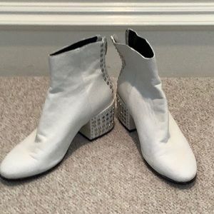 Dolce Vita white studded boots
